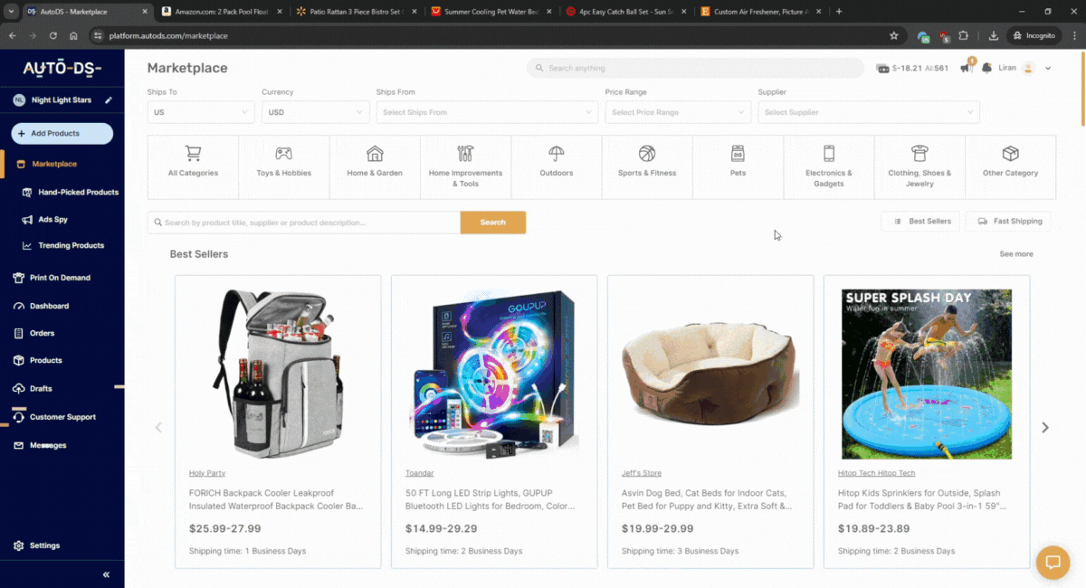 AutoDS's bulk importing tool to switch to AutoDS